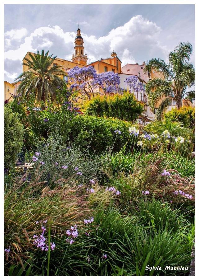 Les Violettes Lägenhet Menton Exteriör bild